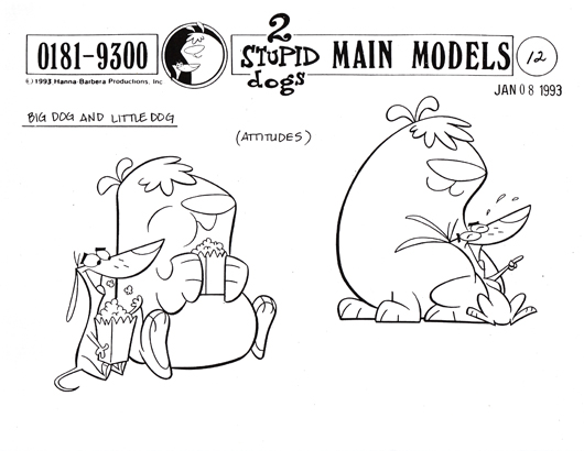 Model Sheets Two Stupid Dogs