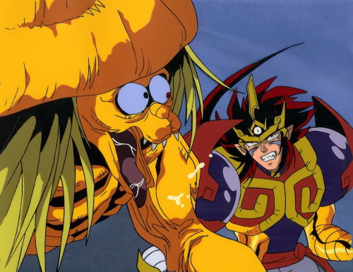 Updated 11 5 2005 Another cel of Zenki fighting the Posession Beast in 